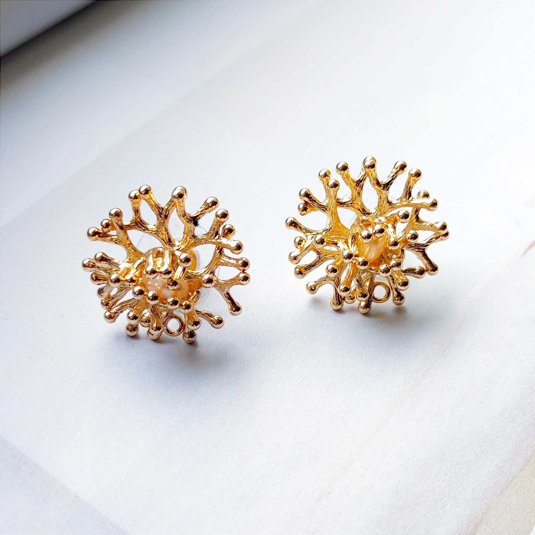 Kristi Liiva KL072 Kuldne korall kõrvarõngad