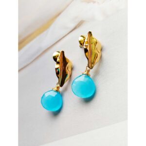 Kristi Liiva KL075 Kuldne leheke kõrvarõngad