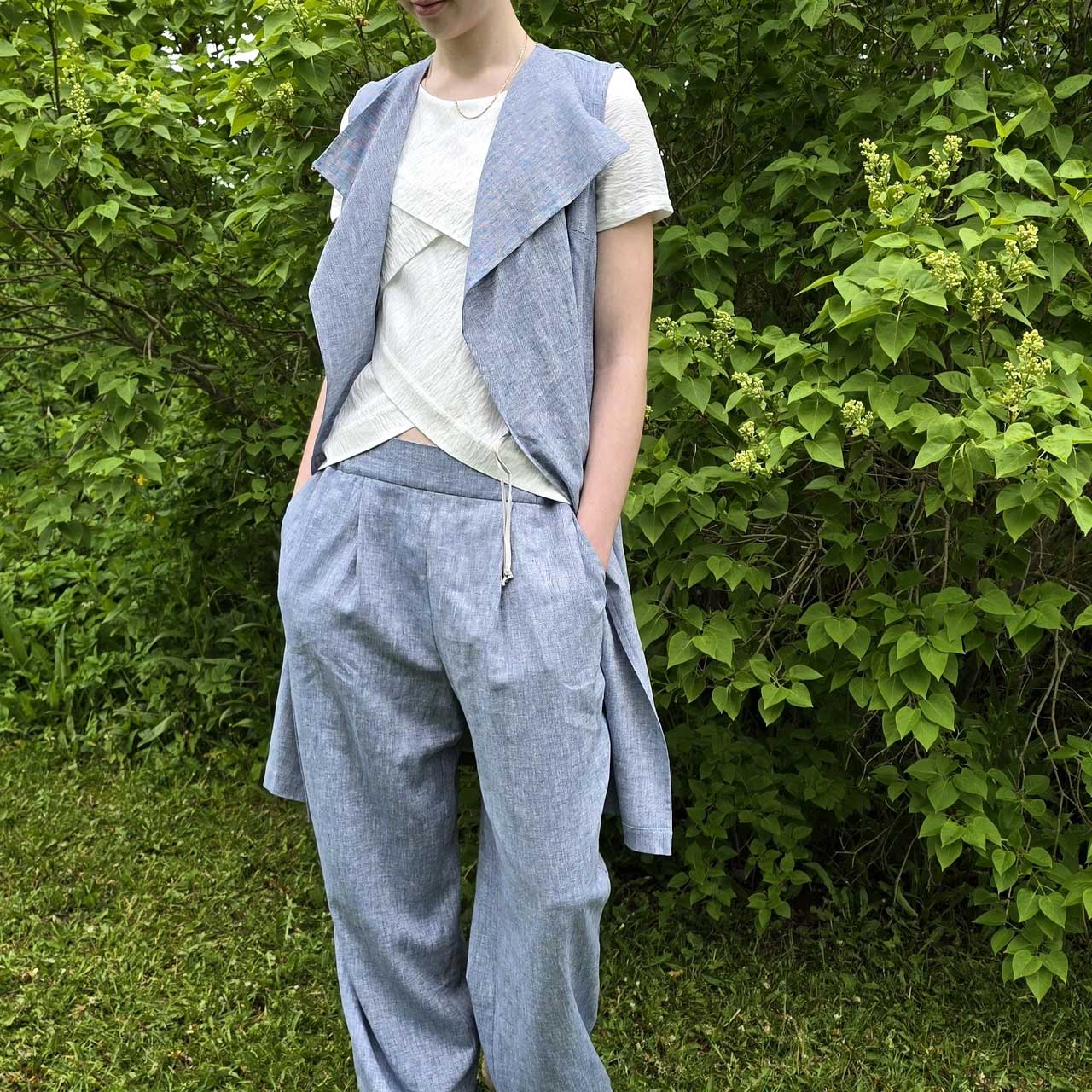 Raili Nõlvak Hõlmikkleit helesinine linane kleit