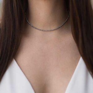 helge stuudio "Haldie Hematiit Choker-kee" kaelakee