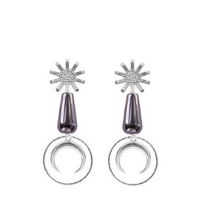 Alternative view of helge stuudio "Sera Hematiit" kõrvarõngad