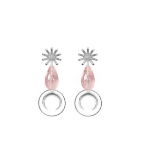 Alternative view of helge stuudio "Sera Roosa Kvarts" kõrvarõngad