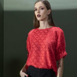 Raili Nõlvak Varrukas kummiga Punane pluus