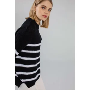 Robi Agnes "ARIELLE Black / white" džemper
