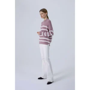 Alternative view of Robi Agnes "ARIELLE Light pink / white" džemper