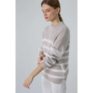 Robi Agnes "ARIELLE Light sand / white" džemper