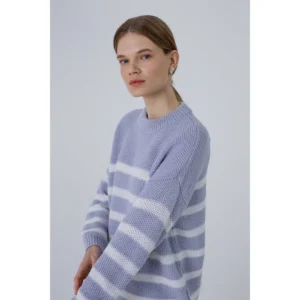 Alternative view of Robi Agnes "ARIELLE Light violet / white" džemper