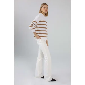 Alternative view of Robi Agnes "ARIELLE White / camel" džemper