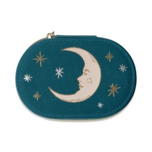 Designworks Ink "Oval Jewellery Case - Teal Moon" ehtekarp