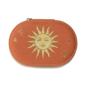 Designworks Ink "Oval Jewellery Case - Terracotta Sun" ehtekarp