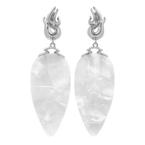 NRTN "CHÖNYI EARRINGS  PEARLY DROP  RHODIUM VERMEIL" kõrvarõngad