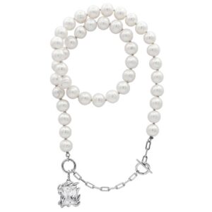 NRTN "GRAND KYENAY PEARL WITH CLEAR GEM" kaelakee