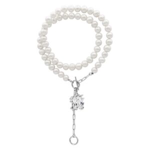 NRTN "KYENAY PEARL WITH CLEAR GEM" kaelakee