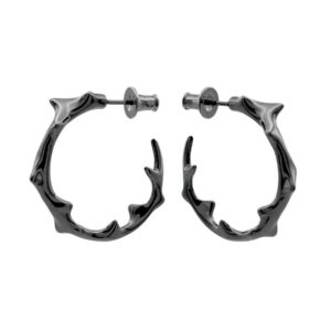 NRTN "MILAM HOOP BLACK" kõrvarõngad
