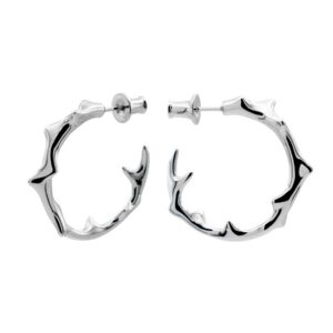 NRTN "MILAM HOOP RHODIUM" kõrvarõngad