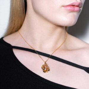 Alternative view of NRTN "SIDPA CHAMPAGNE GEM GOLD" kaelakee