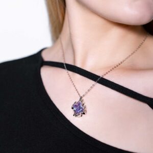 Alternative view of NRTN "SIDPA LAVENDER GEM RHODIUM" kaelakee