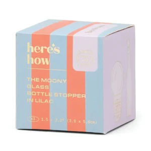 Alternative view of here's how "The Moony Glass LILAC" veinikork