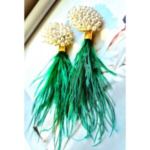 Kristi Liiva KL132 Rohelised suled kõrvarõngad