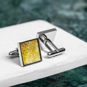 Eherüs "Kandilised Kollane nahk" mansetinööbid