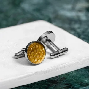 Eherüs "Ümmargused Kollane nahk" mansetinööbid