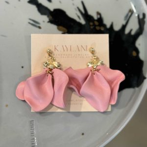 KAYLANI "Roosad Lehed NR7 SAKURA" kõrvarõngad