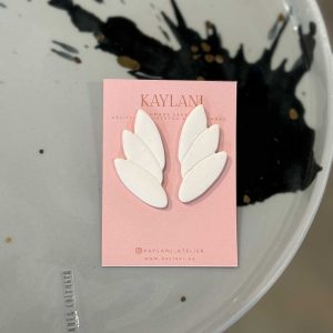 KAYLANI "Valged tiivad NR1 LANI" kõrvarõngad