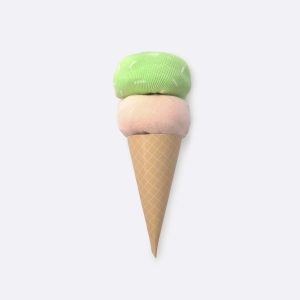 Alternative view of Eat My Socks "Dolce Gelato Pink/Green" sokid