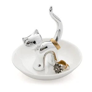 balvi "Gatto Silver" sõrmusehoidja