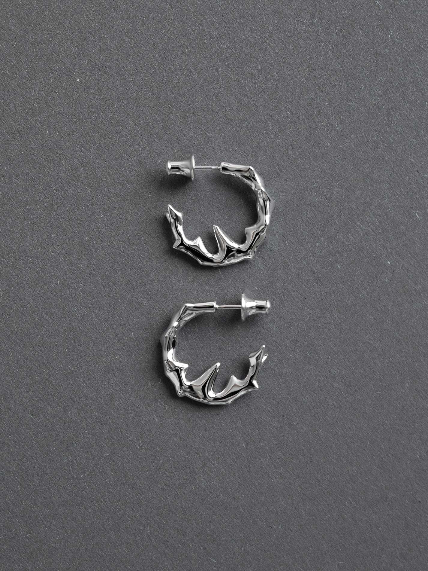 NRTN "CHIKHAI HOOP RHODIUM VERMEIL" kõrvarõngad - Pilt 3