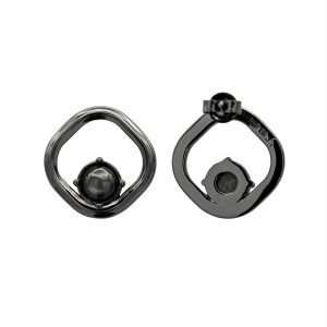 NRTN "POLAR CHROME BLACK VERMEIL" kõrvarõngad