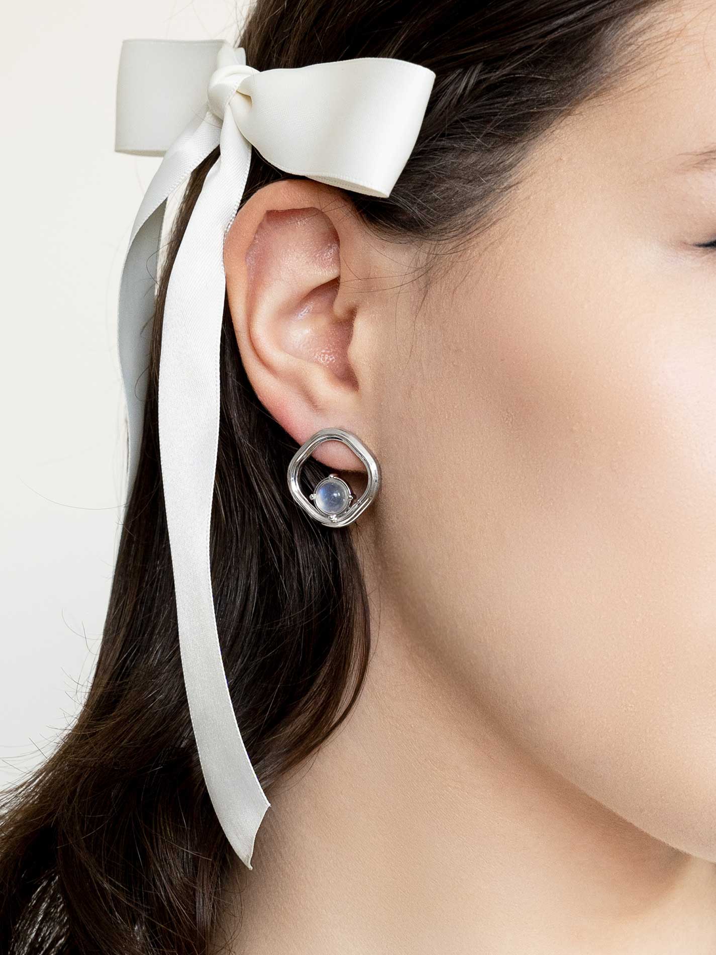 NRTN "POLAR CHROME RHODIUM VERMEIL" kõrvarõngad - Pilt 2