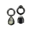 NRTN "SOLAR CHROME BLACK VERMEIL" kõrvarõngad - Pilt 3
