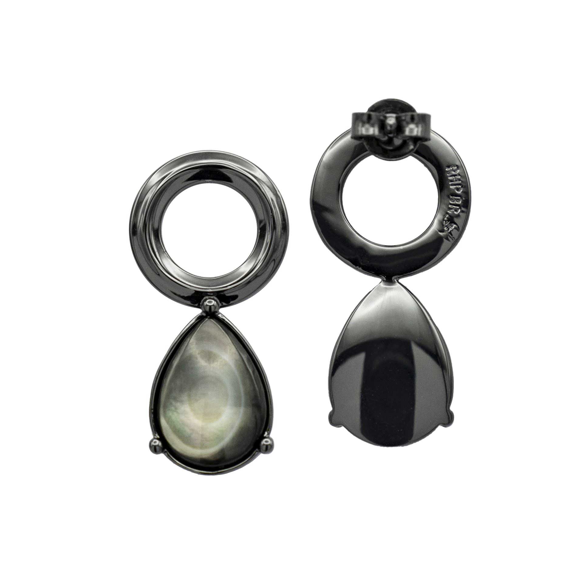 NRTN "SOLAR CHROME BLACK VERMEIL" kõrvarõngad - Pilt 3