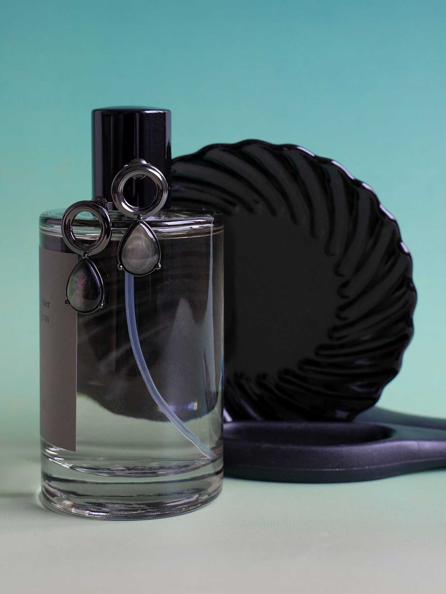 NRTN "SOLAR CHROME BLACK VERMEIL" kõrvarõngad - Pilt 4