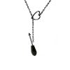 Tanel Veenre "Black Crystal Heart & Arrow hõbedast" kaelakee