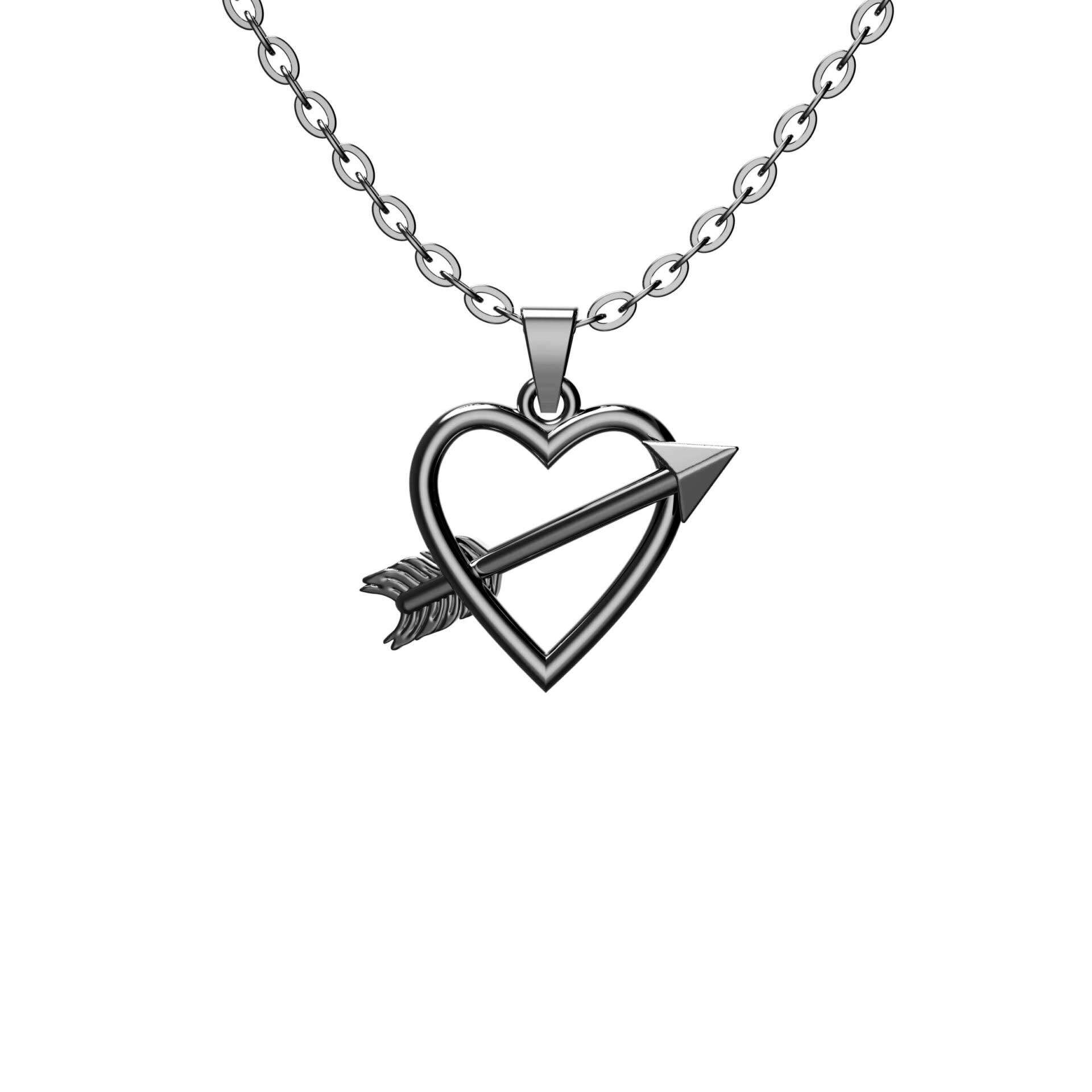 Tanel Veenre "Dark Heart & Arrow hõbedast" kaelakee