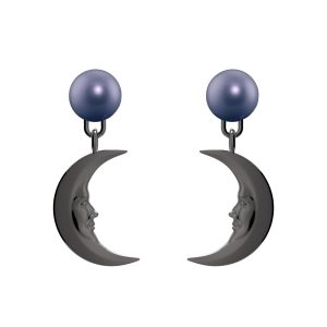 Tanel Veenre "Dark Moon Pearl" kõrvarõngad