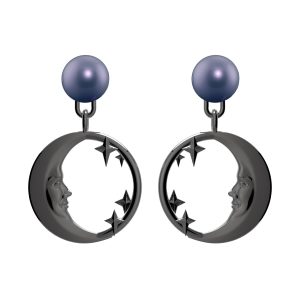Tanel Veenre "Dark Moon & Stars Pearl" kõrvarõngad
