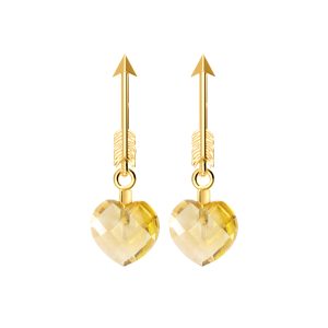 Tanel Veenre "Gold Arrow Citrine hõbedast" kõrvarõngad
