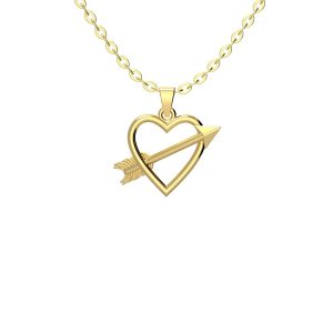 Tanel Veenre "Gold Heart & Arrow hõbedast" kaelakee