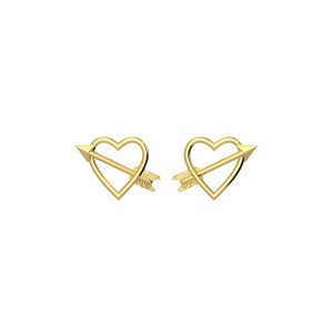 Tanel Veenre "Gold Heart & Arrow hõbedast" kõrvarõngad