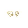 Tanel Veenre "Gold Heart & Arrow hõbedast" kõrvarõngad - Pilt 2
