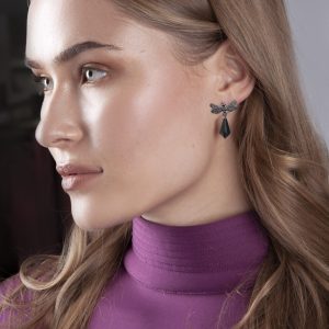 Alternative view of Tanel Veenre "Libellula Black" kõrvarõngad
