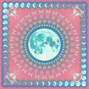 Alternative view of Tanel Veenre Lunula Cosmic siidrätik 67 x 67 cm