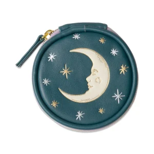Designworks Ink "Vegan Leather Pill Case - Teal Moon" ravimikarp