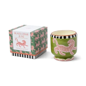 Paddywax "Adopo Moon Phases Ceramic Candle Black Cedar & Fig" lõhnaküünal
