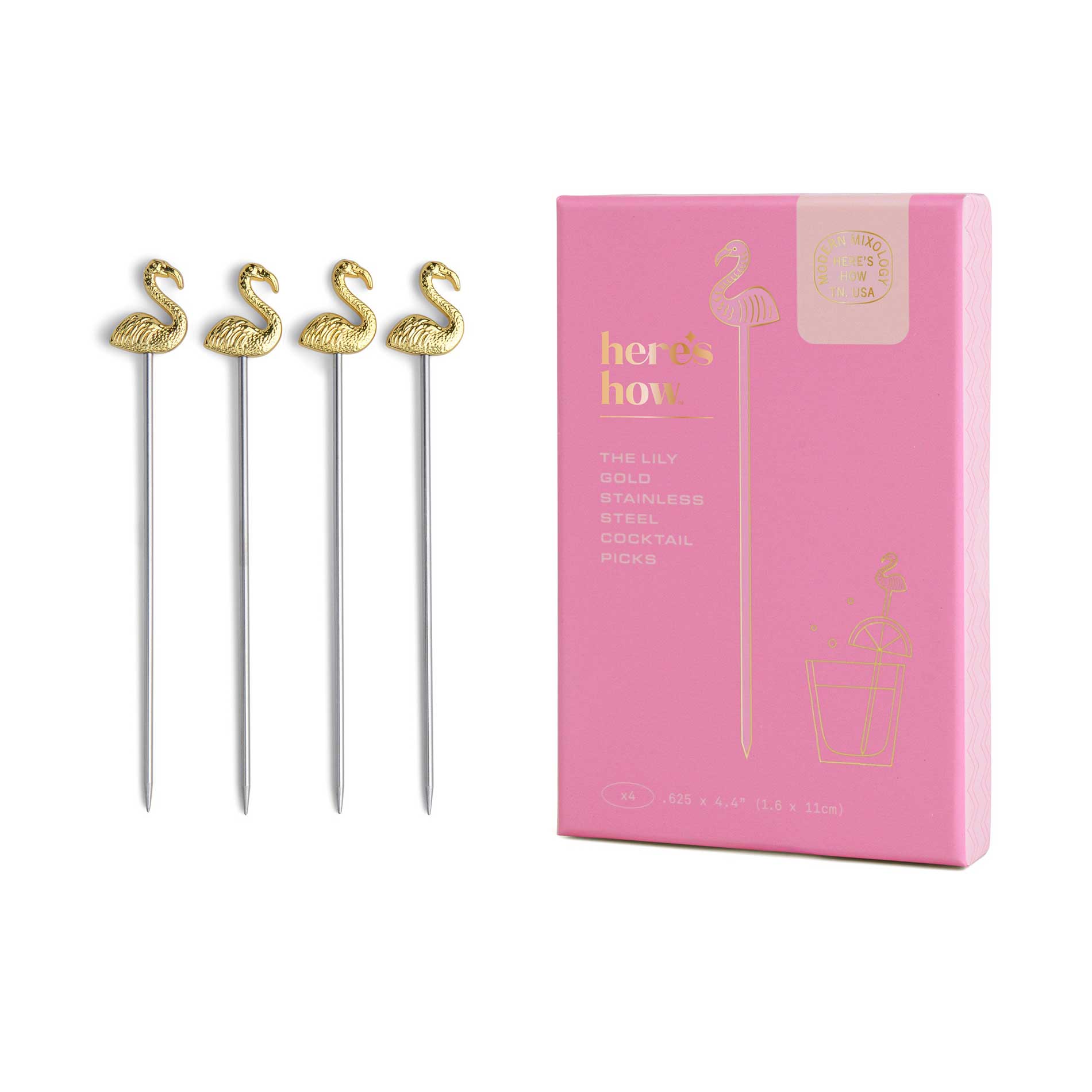 here's how "Cocktail sticks Flamingo The Lilly" kokteilitikud
