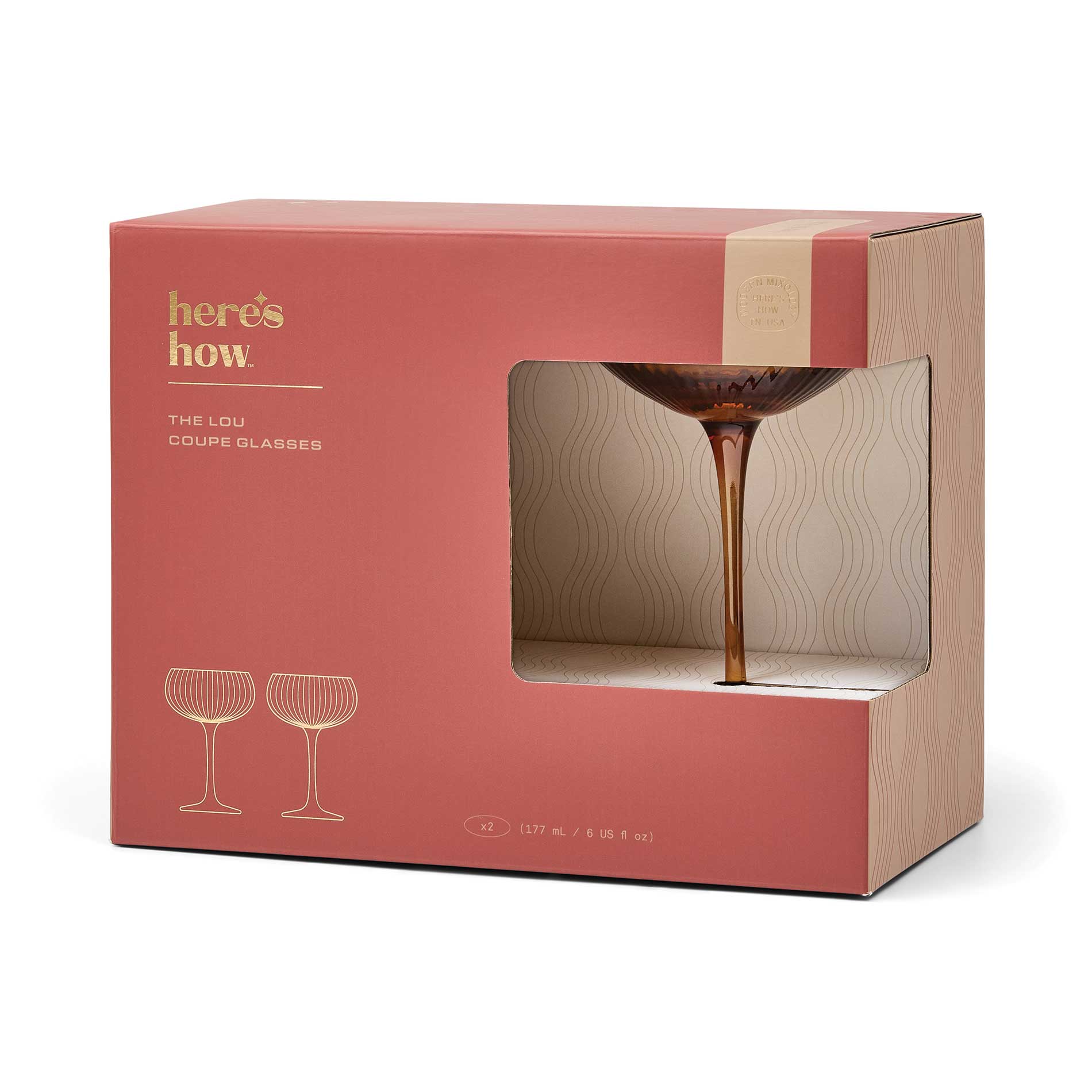 here's how "The Lou Coupe Glass Amber" kokteiliklaasid - Pilt 2