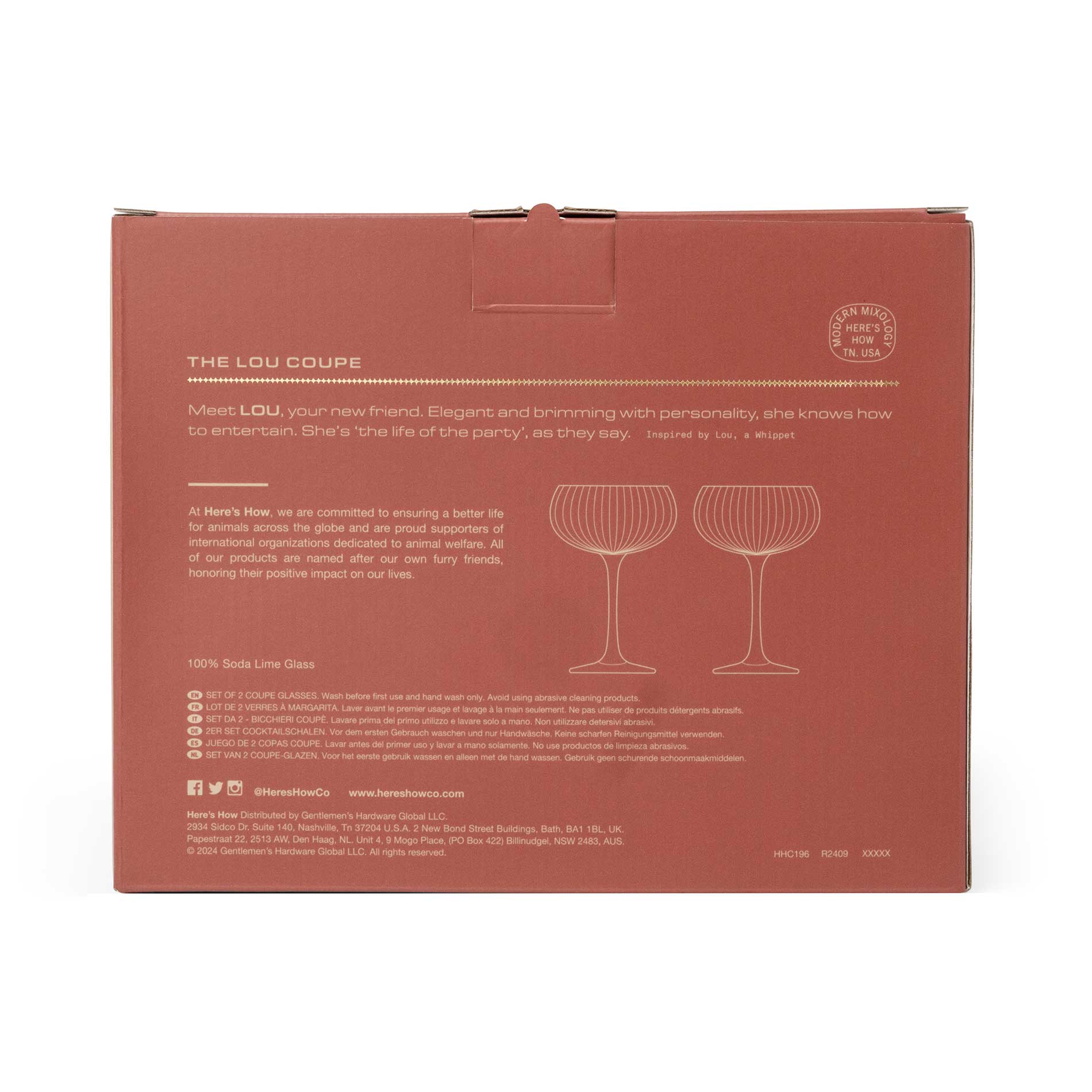 here's how "The Lou Coupe Glass Amber" kokteiliklaasid - Pilt 3